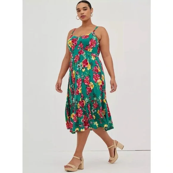 green emerald velvet dress Unique Vintage Plus Size Teal Floral Velvet Burnout Dahlia Swing Dress 5X/32W-34W